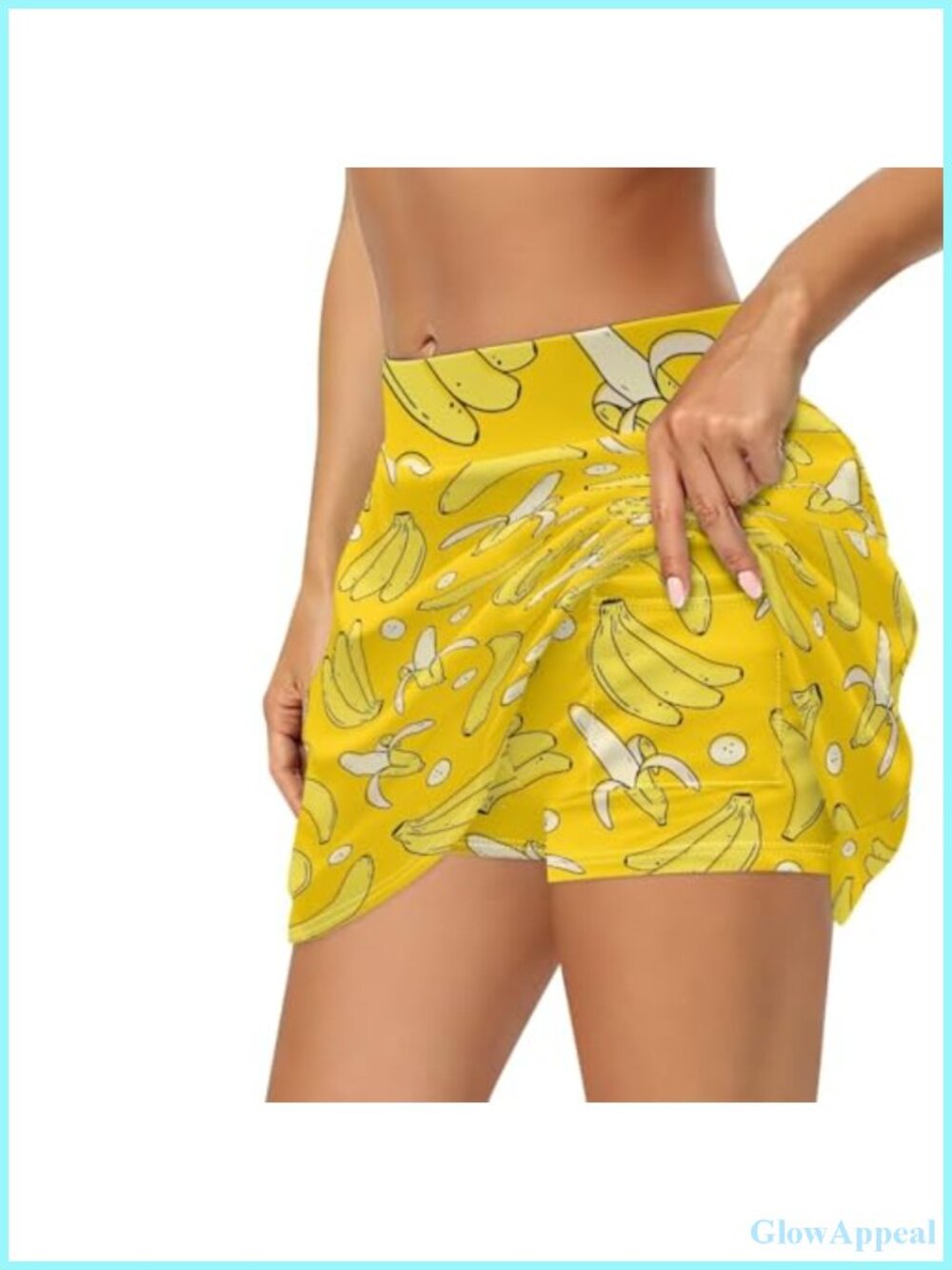 Women's 2-in-1 High Waisted Athletic Golf Skort with Pockets, Running A-Line